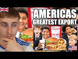 Brit Reacts to British Highschoolers Try Five Guys For The First Time