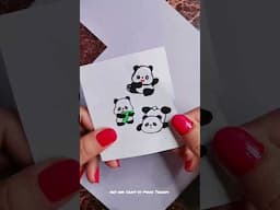 Cute panda drawing for kids  #shorts #artandcraftbymanothahim