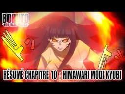 BORUTO TWO BLUE VORTEX CHAPITRE 10 RÉSUMÉ FR : HIMAWARI MODE KYUBI, LA MORT de INOJIN !!!