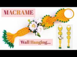 Macrame hanging flower pot | macrame wall hanging Flower vase | macrame flower wall hanger planter