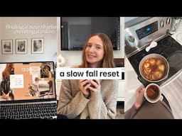 slow fall reset 🍂 vision board, cozy recipes, finding new rhythms & simmer pot, fall baking