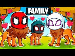 Spidey Friends Have a LION FAMILY In Roblox!