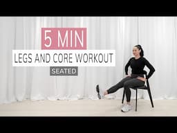 LEGS AND CORE CHAIR WORKOUT | seated exercises at home