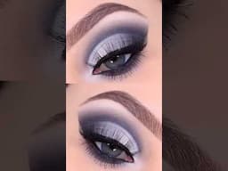 Cool Toned Smokey Eyes Tutorial 🩶🖤 #shorts