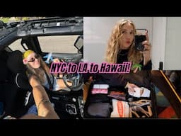 NYC to LA to Hawaii 🌴🌺 (Packing, getting my hair done, Airbnb tour!)