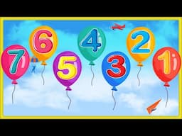 Counting Down from 7 to 1 with Balloons