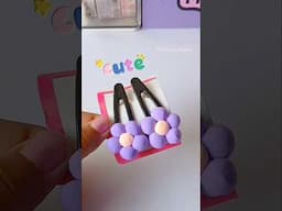 DIY cute heir clip with clay #diy #clay  #craft