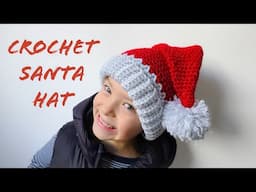 Left handed Crochet Santa Hat easy tutorial