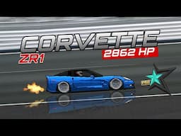 Building 2862HP Corvette C6 ZR1 in pixel car racer | 6.4 sec | pixel car racer