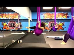 Live Aerial Yoga Class at EE