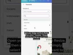 How to use Canva's Magic Switch Translate feature