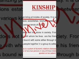 Kinship in single video.........complete video in my channel playlist