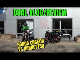 Honda Hornet 750 vs CB650r dual vlog with Leanna