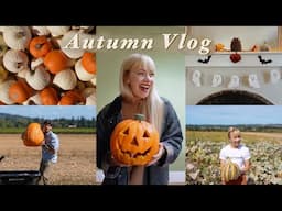 Decorating my cottage for October & a day at the Pumpkin Patch 🎃🕯️🍂 Cozy & fun fall vibes!