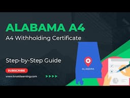 Alabama A4 Employee Withholding Certificate - How to Prepare for Single Filer