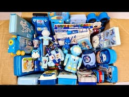 Fancy blue stationery, toys & gadgets - pencil case, piggybank, table lamp, sharpner, eraser etc