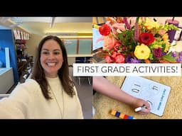 First Grade Activities: Addition, Letter Review, & Writing Sentences // Life as a 1st Grade Teacher