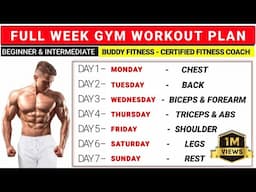 Full Week Gym Workout Plan | Gym Workout Plan | @BuddyFitness