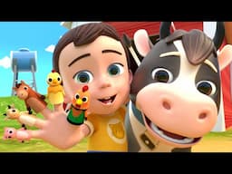 Finger Family Animals Song (Farm Version) | Newborn Baby Songs & Nursery Rhymes