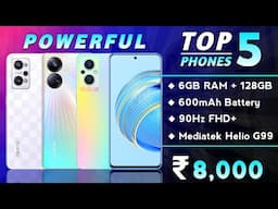 6GB RAM + 128GB | Top 5 Powerful Phone Under 8000 in 2023 | Best Smartphone Under 8000