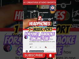 How to attach two headphones in one mixer port for live duet karaoke singing facebook live #shorts