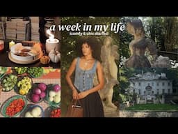 VLOG: romanticizing fall, garden exploring, cozy home date night, farmer's market in atl