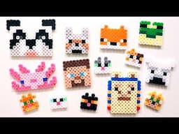 10 Easy Minecraft Perler Bead Animals Keychains & Magnets DIYs