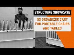 🌟 5S Organizer Cart for portable chairs and tables | Structure showcase