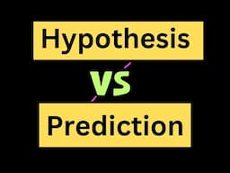 Difference between Hypothesis and prediction