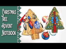 Christmas tree advent Junk Journal Folio Papercraft Decoration Tutorial