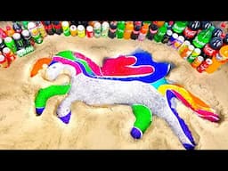 How to make Rainbow Flying Unicorn with Orbeez, Fanta, Mirinda, Coca Cola, Mentos and Popular Sodas