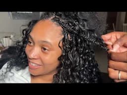 All Human Hair Boho Braids | No Synthetic Feed-ins |  ft. Curls Queen