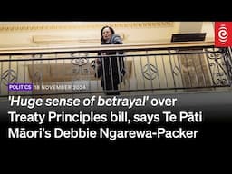 'Huge sense of betrayal' over Treaty Principles bill - Te Pāti Māori's Debbie Ngarewa-Packer | RNZ