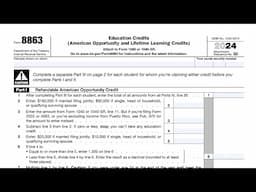 Credit Limit Worksheet walkthrough (IRS Form 8863)