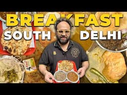 Best Cheap Breakfast In Delhi | Amritsari Kulcha, Chole Bhature, Patte Wali Kachori, Sambar Vada