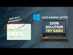 Asus Tuff Gaming Laptop Wifi Disconnect Ho Jata Hai Automatically tau Yeh Karo