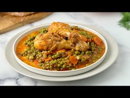 Delicious Mediterranean Chicken Recipe With Green Peas!