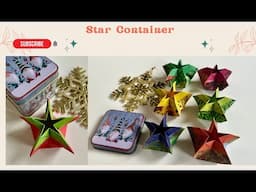 Origami Maniacs 578:  Christmas Star Container #origamitutorial  #christmasdecor #paperart