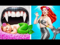 Poor Mermaid Got Adopted by a Billionaires Family! Mermaid vs Vampire!