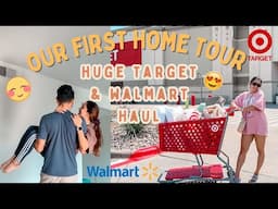 ✨🏠 First HOME TOUR | Huge TARGET & WALMART Shopping Haul | Adulting Hard as a NEWLYWED 😮‍💨💕😍