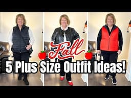 5 Plus Size Outfits for Fall! Women over 50! 👠