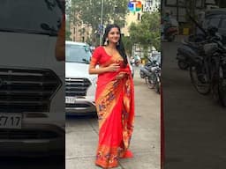 Kanika Mann looks GORGEOUS in a red saree 😍 #shorts #kanikamann #spotted