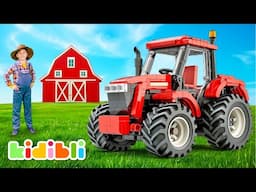 Tractors for Kids 🚜 | Educational Farming Vehicles videos for Kids | Kidibli