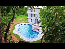 [Full Video]Build Creative Charming Swimming Pool Park & 4-Story Villa House With Water-Well