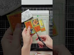 Postage Collage Harvest Stencil in action  #waffleflowercrafts #diecutting #greetingcard