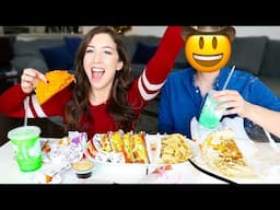 MEET MY BOYFRIEND! Huge Taco Bell Mukbang (Eating Show)