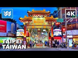 [4K] Huaxi (Snake Alley) & Guangzhou Street Food Night Market Taipei Taiwan 2024 Walking Tour Vlog