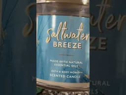 BATH & BODY WORKS SALTWATER BREEZE CANDLE REVIEW #bathandbodyworks #candlehaul