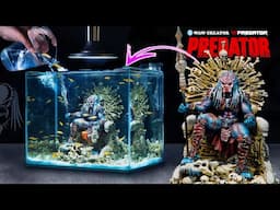 How To Make Predator King Diorama In Aquarium With  Polymer Clay Sculpting