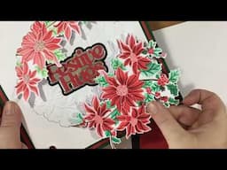 Lisa Horton Crafts Poinsettia card